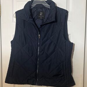 New York & Company Women's Navy Quilted Vest, Size XL
